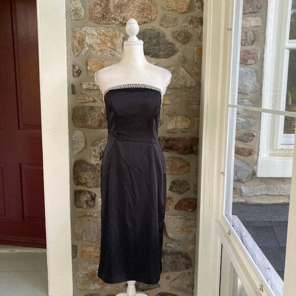 NWT Ieena for Mac Duggal FITTED JEWELED STRAPLESS MIDI DRESS $358 Womens Sz 10 - Picture 5 of 12